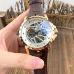 Replica Roger Dubuis Excalibur Skeleton Watch Rose Gold Case